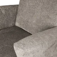 WOOOD Muse fauteuil grof geweven stof taupe