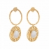 Thankful Moonstone Gold Earrings