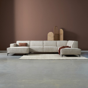 RIVER U bank chaise longue links stof Majestic 603 