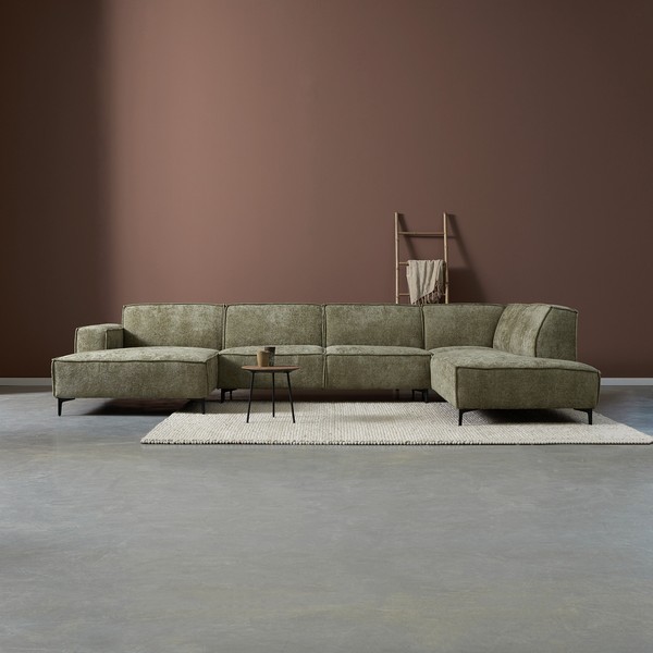 RIVER U bank chaise longue links stof Majestic 607