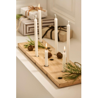 IB Laursen UNIKA Houten Kandelaar – Lichte Plank voor 13 Kaarsen