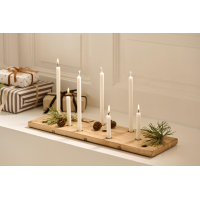 IB Laursen UNIKA Houten Kandelaar – Lichte Plank voor 13 Kaarsen