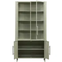 Unlock metalen vitrinekast greige