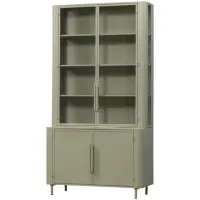 Unlock metalen vitrinekast greige