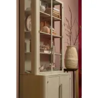 Unlock metalen vitrinekast greige