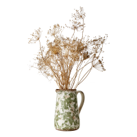 Kruik aardewerk wit groen