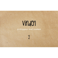Wenskaart Vinden is stoppen met zoeken