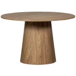 WOOOD Maan Eettafel Rond MDF Walnoot Ø120 cm