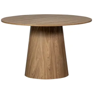 WOOOD Maan Eettafel Rond MDF Walnoot Ø120 cm