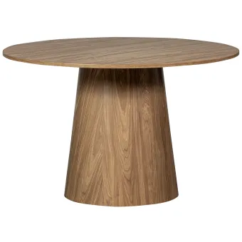 WOOOD Maan Eettafel Rond MDF Walnoot Ø120 cm