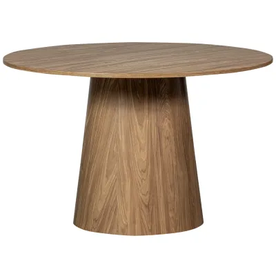 WOOOD Maan Eettafel Rond MDF Walnoot Ø120 cm