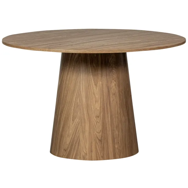 WOOOD Maan Eettafel Rond MDF Walnoot Ø120 cm