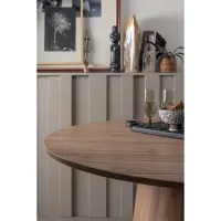WOOOD Maan Eettafel Rond MDF Walnoot Ø120 cm