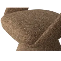 Winter draaibare eetkamerstoel zand melange