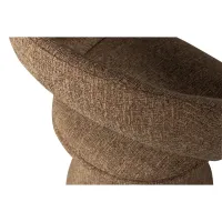 Winter draaibare eetkamerstoel zand melange