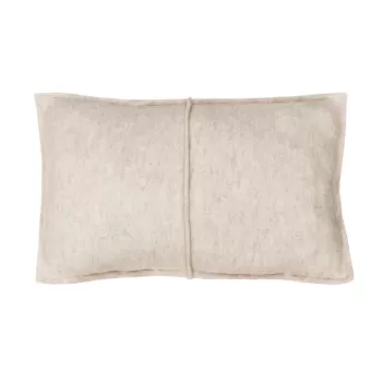 Kussen gekookte wol naad kiezel 56x37cm