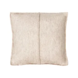 Kussen gekookte wol naad kiezel 48x48cm