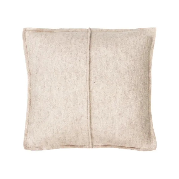 Kussen gekookte wol naad kiezel 48x48cm