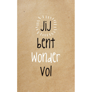 Wenskaart Jij bent wondervol