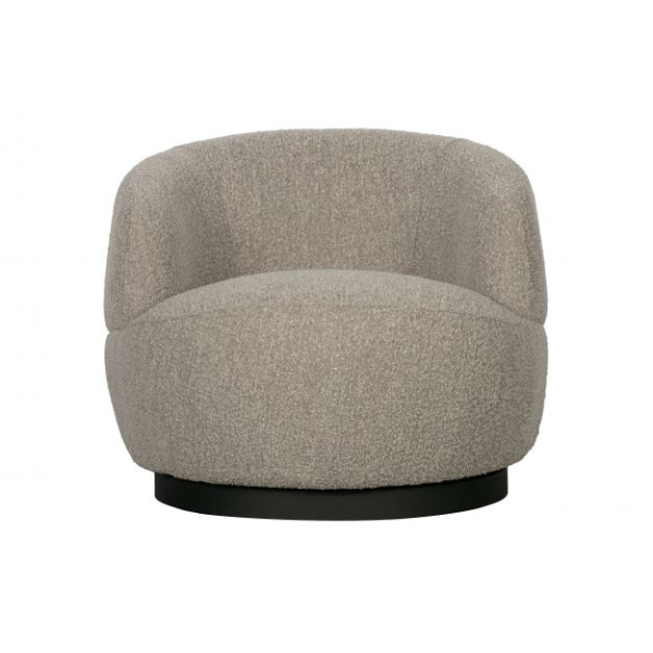 Woolly draaifauteuil bouclé naturel beige