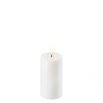 Uyuni Led Pillar Candle Nordic White 7,8 x 15 cm