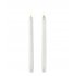 Uyuni Taper Dinerkaarsen Nordic White 2,3 x 20,5 cm set a 2