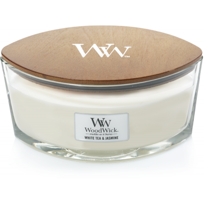 Woodwick White Tea & Jasmine Ellipse Candle
