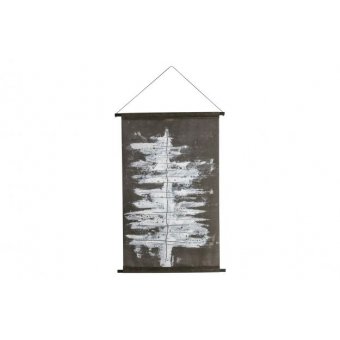 Winter Boom poster fluweel zwart wit 