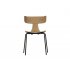 Form houten stoel met metalen poot naturel WOOOD