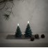 Uyuni LED Kerstboom-Kaars Pine green - Smooth 9x12cm