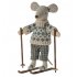 Maileg Winter mouse with ski set, Dad