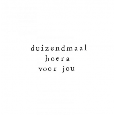 Wenskaart Duizendmaal hoera voor jou