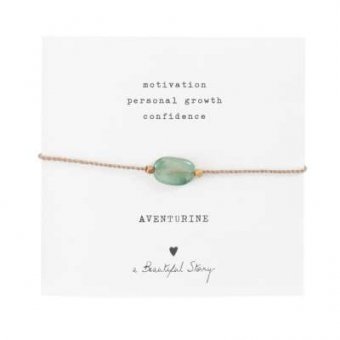 Edelsteen Kaart Aventurijn goud armband