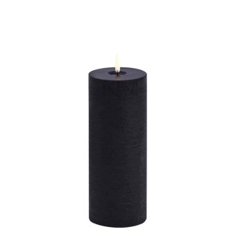 Uyuni stompkaars pillar candle forest black 7,8 x 20,3 cm zwart