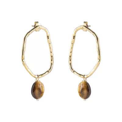 Bravery Tijgeroog Oorbellen A Beautiful Story