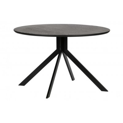 WOOOD Bruno eettafel rond MDF zwart doorsnee 120 cm