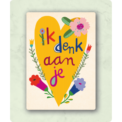 Postkaart Ik denk aan je Claire van Heukelom