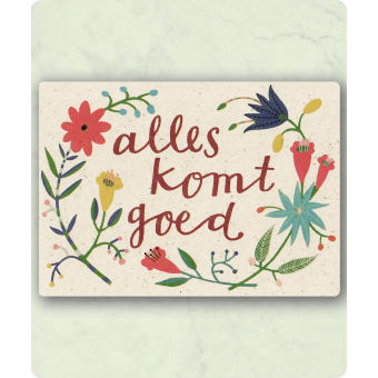 Postkaart Alles komt goed Claire van Heukelom