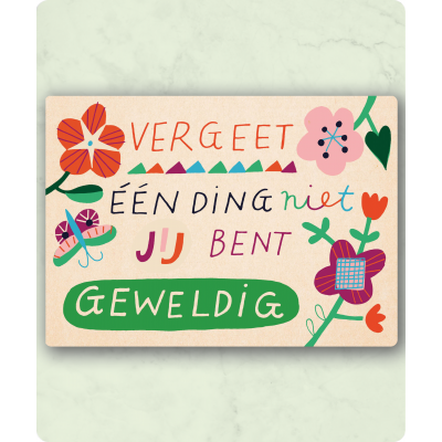 Postkaart Jij bent geweldig
