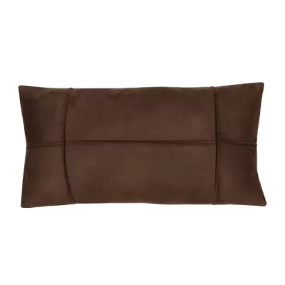 Kussen ruit suède dark chocolate 55x33cm