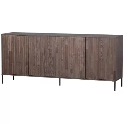 WOOOD New Gravure Dressoir 200 cm Essen Fineer Espresso [FSC]