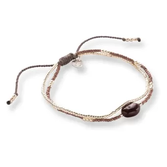 Feeling Granaat armband silver colored