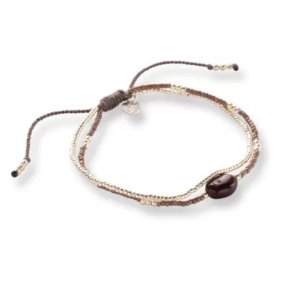 Feeling Granaat armband silver colored