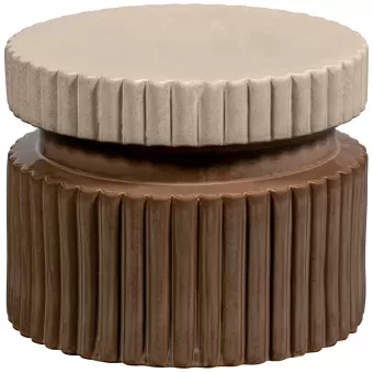 Geer decoratieve bijzettafel keramiek tan 38xø48 cm