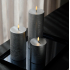 Uyuni stompkaars pillar candle grey 7,8 x 20 cm