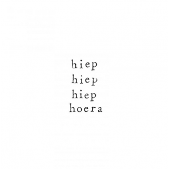 Wenskaart Hiep hiep hiep hoera