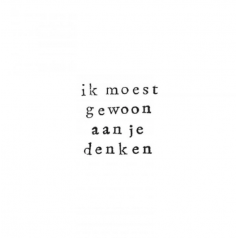 Wenskaart Ik moest gewoon aan je denken