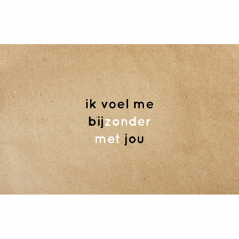 Wenskaart Ik voel me bijzonder met jou