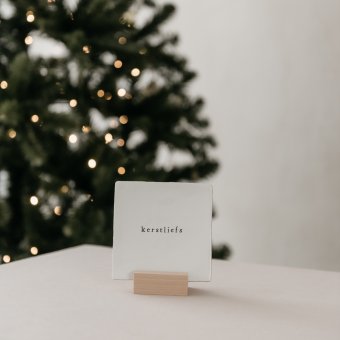 Tegeltje Kerstliefs in houder IK PAK JE IN