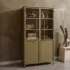 Exhibit vitrinekast metaal khaki